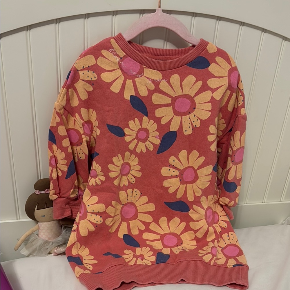 Next Girls Sweatshirt Dress size 4